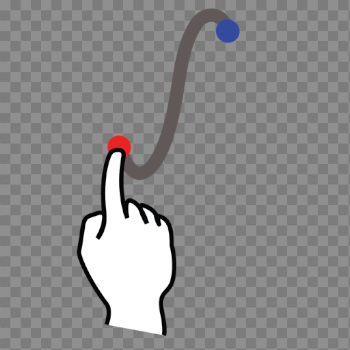 Gestureworks, integral, stroke icon
