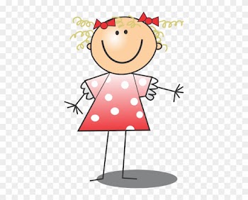 Get Dressed Clip Art Kids - Cartoon Stick Figure Girl Charms