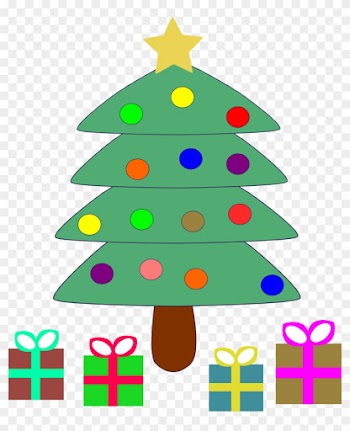 Get Notified Of Exclusive Freebies - Cartoon Christmas Tree With Presents Under