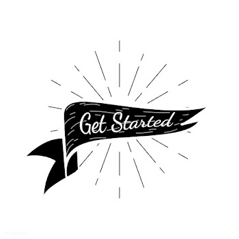 Get started text in a badge | Free stock vector - 575087