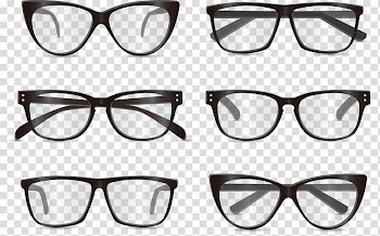 Getting Glasses Horn-rimmed glasses .xchng, painted black frame glasses collection transparent background PNG clipart