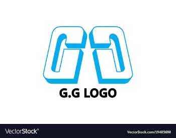 Gg logo vector image