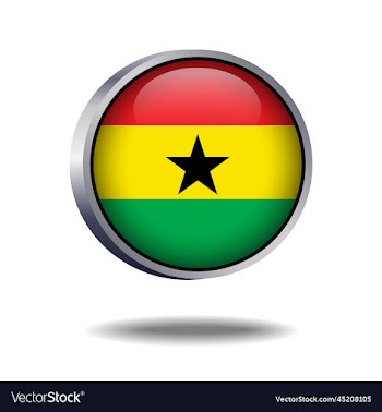 ghana flag button