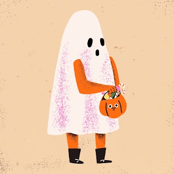 Ghost cartoon vector cute halloween character | Free stock illustration | High Resolution graphic