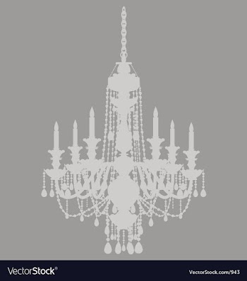 Ghost chandelier vector image