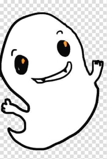 Ghost emoji transparent background PNG clipart
