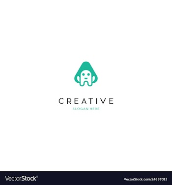 Ghost emoticon cute creative icon logo design vector image