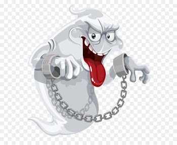 Ghost Halloween Clip art - Evil Ghost with Chains PNG Clipart Image 
