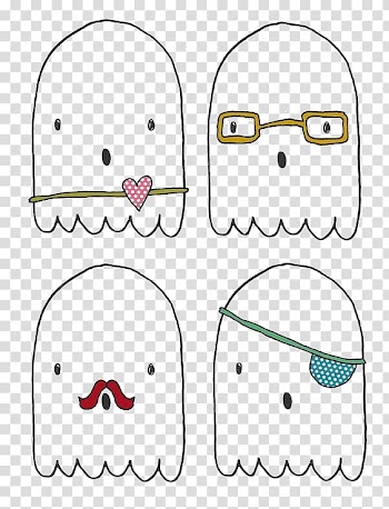 Ghost Halloween Paper Yu016brei Drawing, Cartoon ghost transparent background PNG clipart