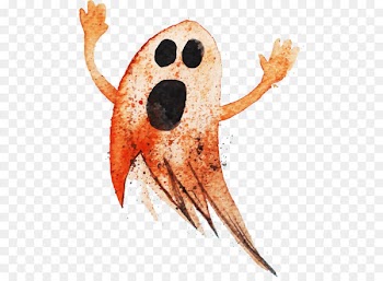 Ghost Halloween Watercolor painting - Halloween 