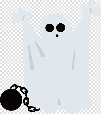 Ghost Illustration, A ghost with a chain of chains transparent background PNG clipart