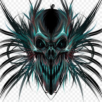 Ghost Skull - Vector hand painted horror of the skull 