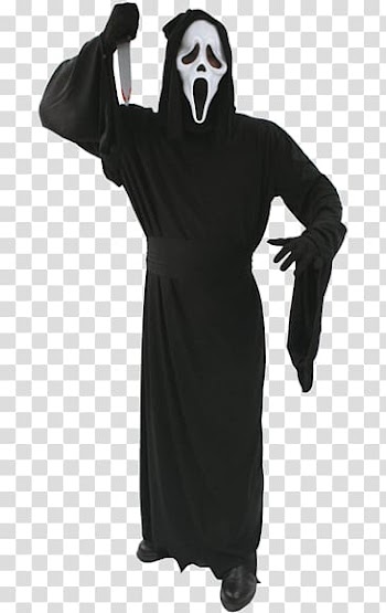 Ghostface Halloween costume Costume party Robe, child transparent background PNG clipart