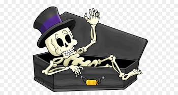 Ghouls 'n Ghosts Ghost and Goblins Scary and Spooky in the Night Ghosts and Goblins: Scary Stories from Around the World - Haunted Skeleton in Coffin PNG Picture 