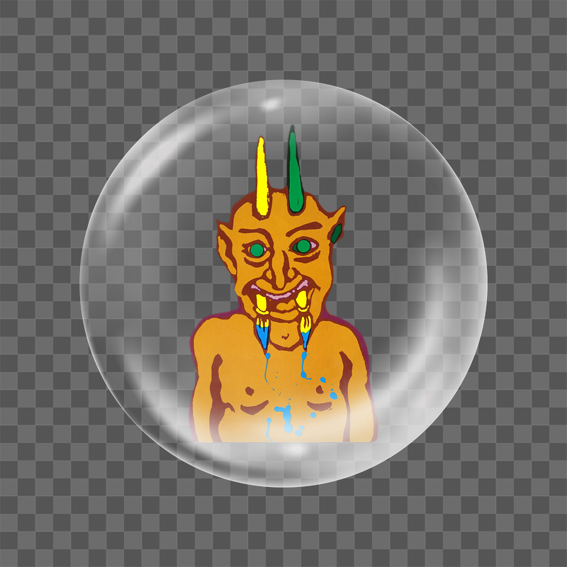 Giant creature png sticker, bubble | Free PNG - rawpixel
