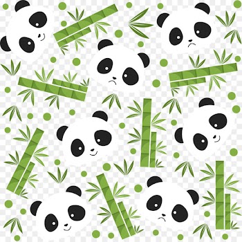 Giant panda Bear Bamboo Icon - Green bamboo and panda 