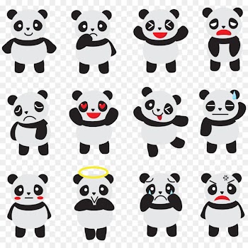 Giant panda Bear Cuteness Clip art - Vector emoticons Panda 