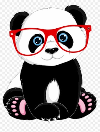 Giant Panda Cartoon Illustration - Gambar Panda Animasi Lucu
