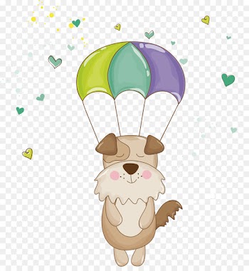 Giant panda Computer file - Parachute and puppies vector 