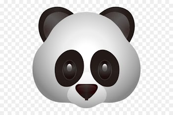 Giant panda Emoji Bear Clip art - unicorn head 