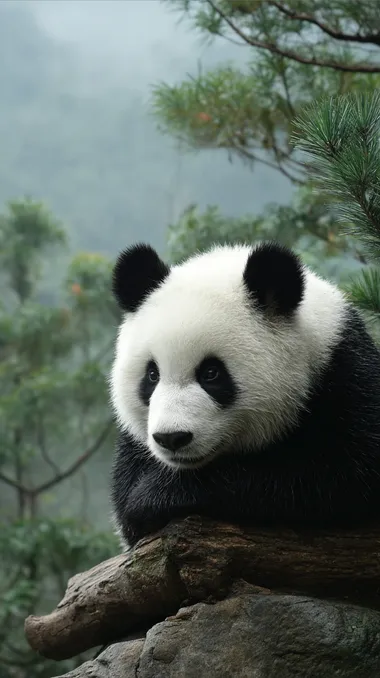 Giant Panda Rolling Down a Hill Giant Panda Rolling Down a Hill