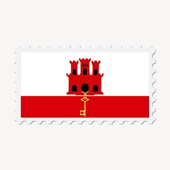 Gibraltar flag collage element, postage | Free PSD - rawpixel