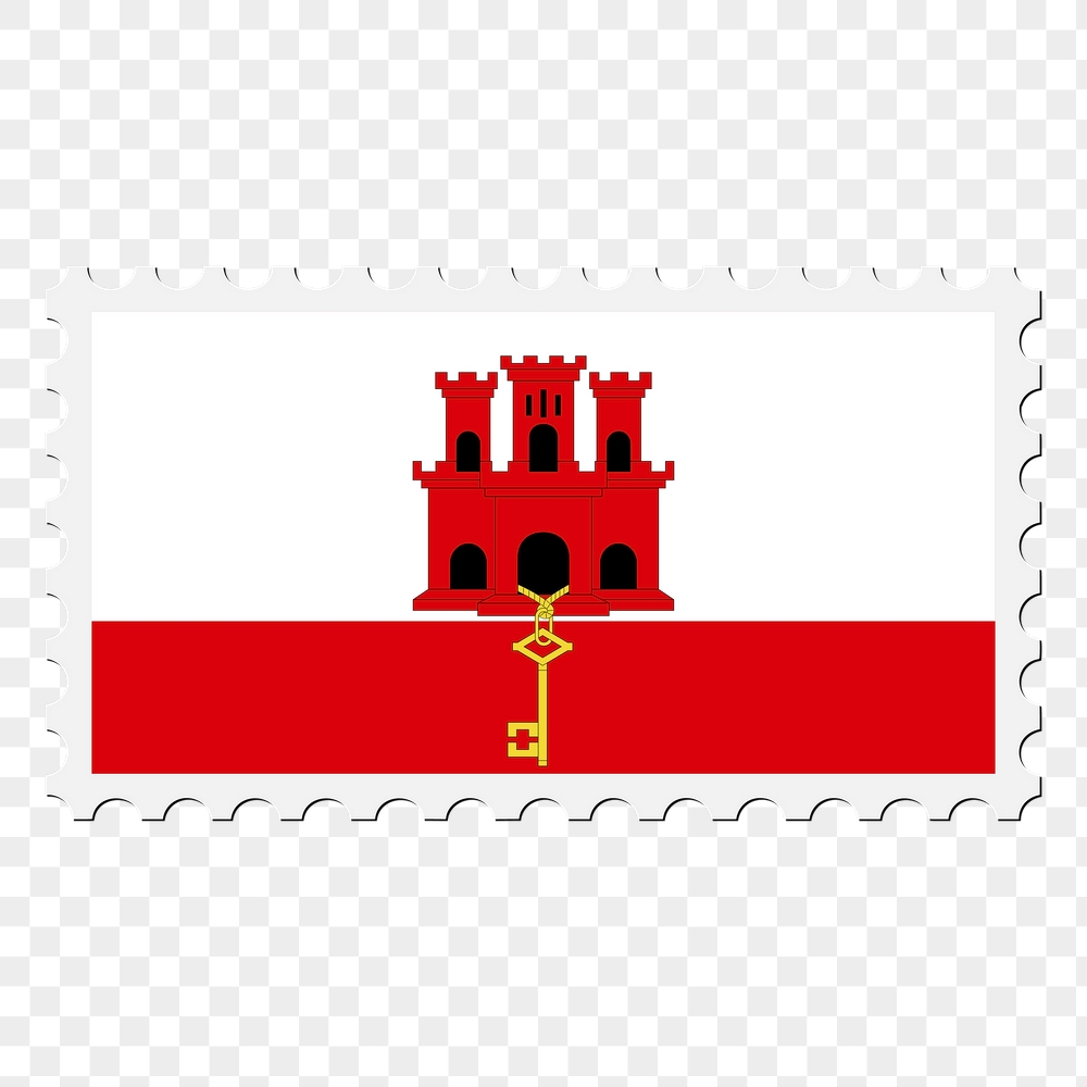 Gibraltar flag png sticker, postage | Free PNG - rawpixel