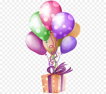 Gift Balloon Happy Birthday to You Clip art - Colored balloons 