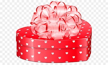 Gift basket Valentine's Day Belgian chocolate Flower bouquet - Valentines Day Heart Gift Box with Bow PNG Clipart Picture 