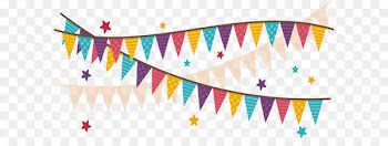 Gift Birthday Balloon Euclidean vector - Colorful triangular flag 