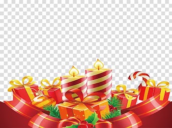 Gift Birthday Ribbon Gratis, Red candle transparent background PNG clipart