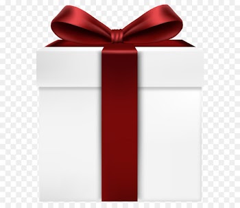 Gift Box Blue Ribbon - White Gift Box with Red Bow Transparent PNG Clip Art Image 
