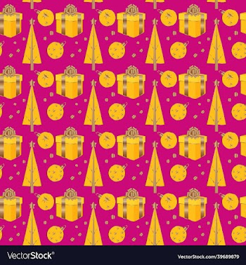 gift box christmas tree winter pattern pink