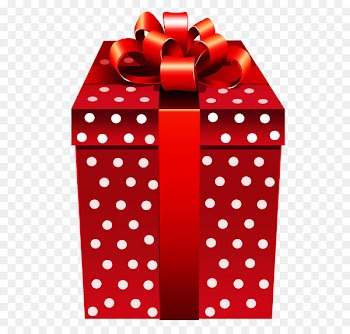 Gift Box Clip art - Red Dotted Present PNG Clipart 
