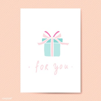 Gift box for you card vector | Free stock vector - 519739