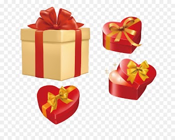 Gift Box Illustration - Hand-drawn cartoon Valentine's Day gift 