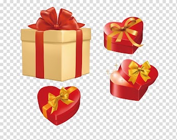 Gift Box Illustration, Hand-drawn cartoon Valentine's Day gift transparent background PNG clipart