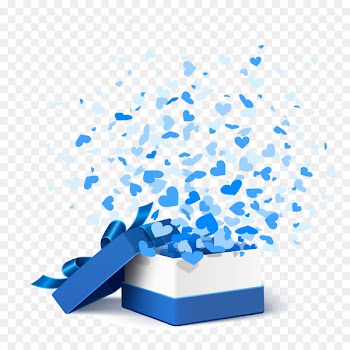 Gift Box Paper Clip art - Vector Blue Gift Box 
