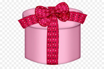 Gift Box Pink Clip art - Pink Heart Round Gift Box PNG Clipart 