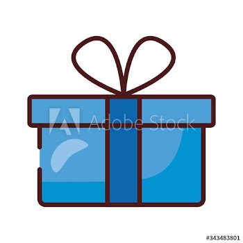 gift box present line and fill style icon