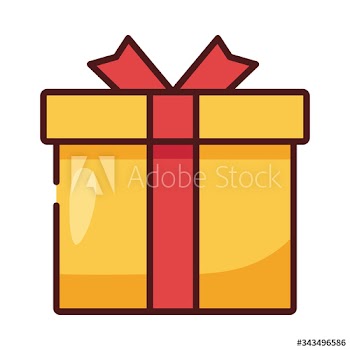 gift box present line and fill style icon