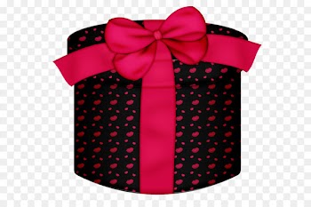 Gift Box Ribbon Clip art - Black Kiss Round Gift Box PNG Clipart 