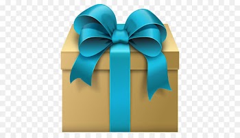 Gift Box Ribbon Clip art - Gift Box with Blue Bow Free Clipart 
