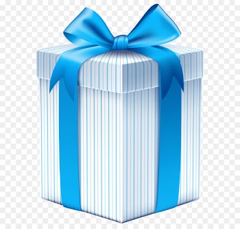 Gift Box Ribbon Clip art - Gift Box with Blue Bow PNG Clipart Image 