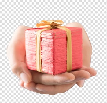 Gift Box Ribbon Gratis Shoelace knot, Holding red gift box free transparent background PNG clipart