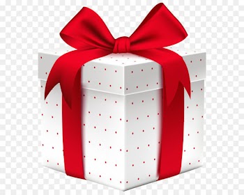 Gift card Christmas gift - White Dotted Gift Box with PNG Clipart Image 