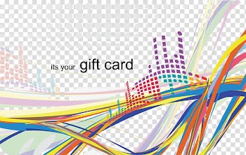 Gift card Credit card Money, Colorful background transparent background PNG clipart