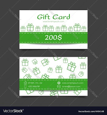  					Gift card template vector image														