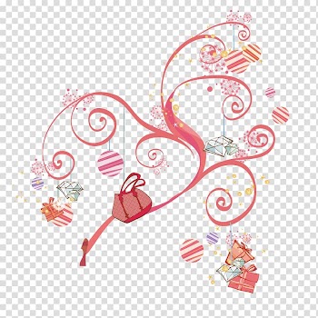 Gift Cartoon Illustration, Exquisite gift on the ribbon transparent background PNG clipart