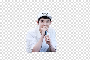 Gift  Chan Yeol Free, man holding microphone transparent background PNG clipart